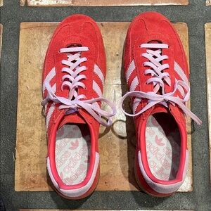 Adidas Spezial Scarlet/ Orange and PinkTrainers